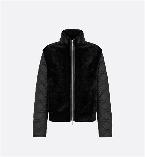 Cannage Jacket Black Lambskin Shearling 